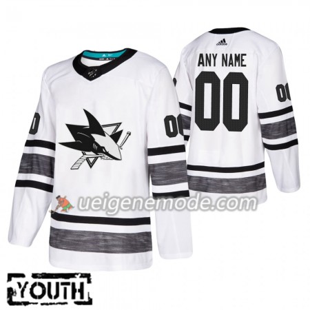 Kinder Eishockey San Jose Sharks Trikot Custom 2019 All-Star Adidas Weiß Authentic
